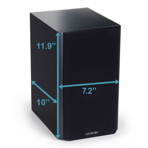 Level Two Bookshelf Cabinet Speaker - black - Dimensions